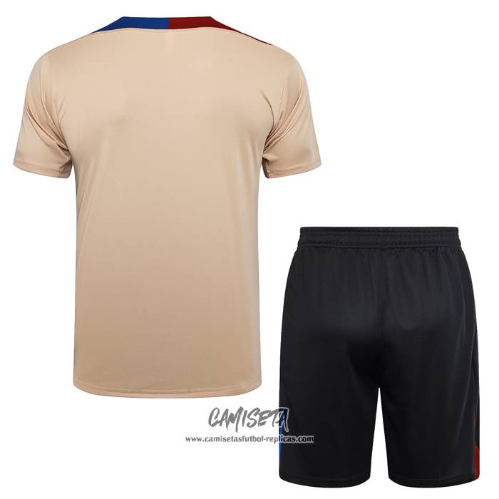 Chandal del Barcelona 2024-2025 Manga Corta Amarillo - Pantalon Corto